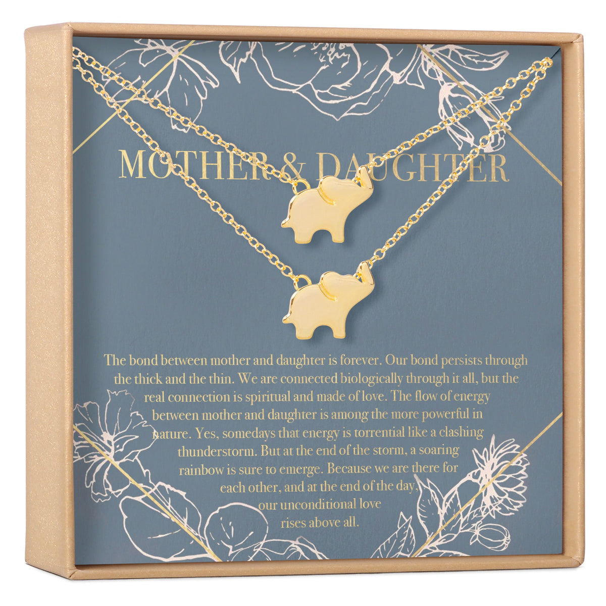 Mother &amp; Daughter Elephant Necklace Set - Dear Ava