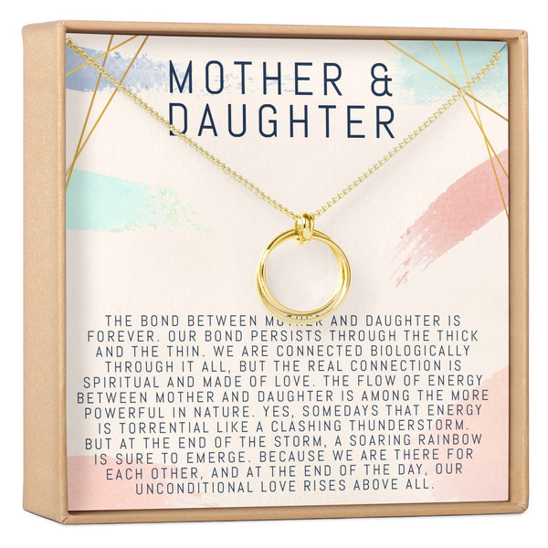Mother & Daughter Linked Circles Necklace