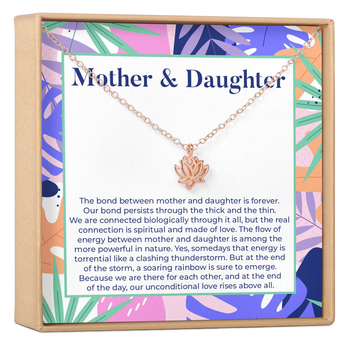 Mother &amp; Daughter Lotus Necklace - Dear Ava