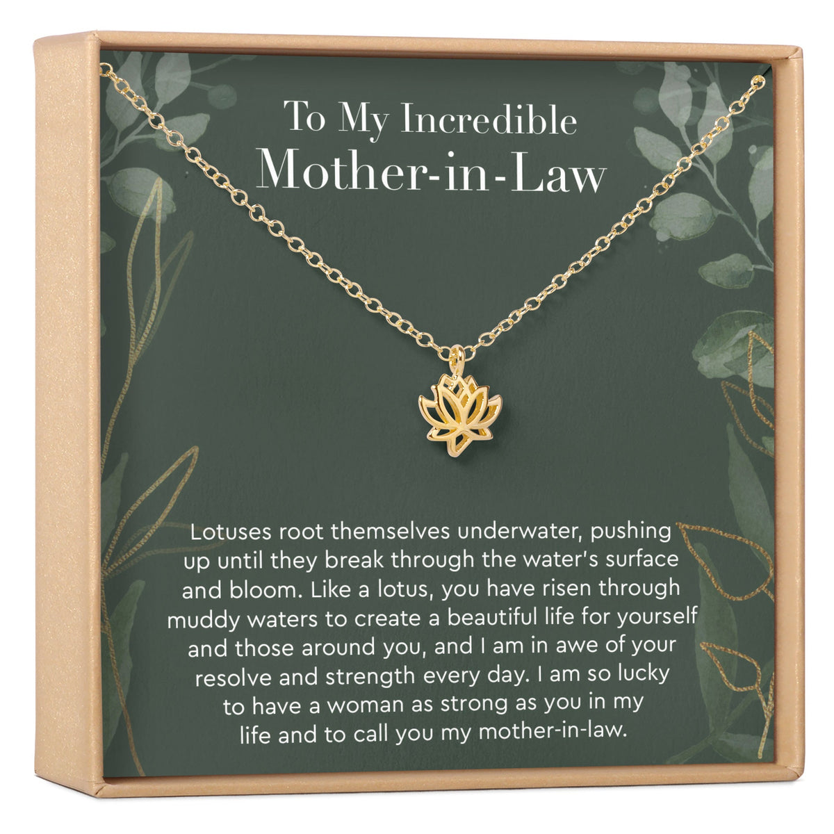 Mother - in - Law Lotus Necklace - Dear Ava