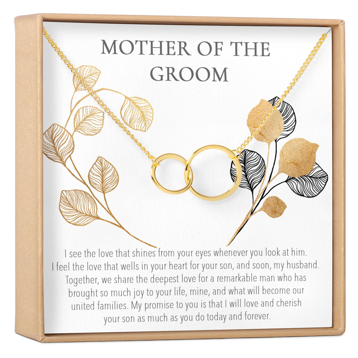 Mother of the Groom Double Circles Necklace - Dear Ava