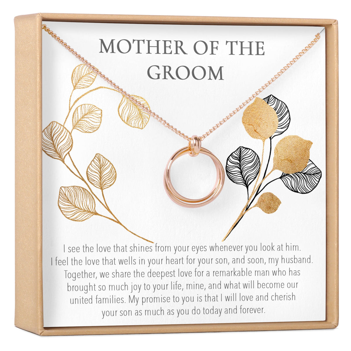 Mother of the Groom Linked Circles Necklace - Dear Ava