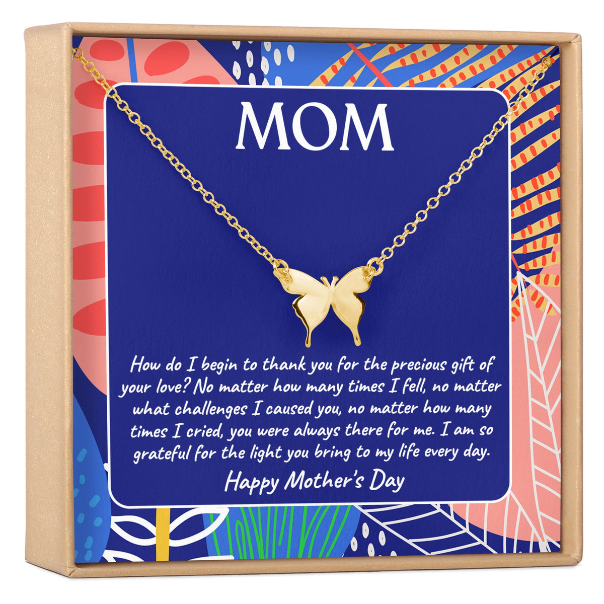 Mother&#39;s Day Butterfly Pendant Necklace - Dear Ava