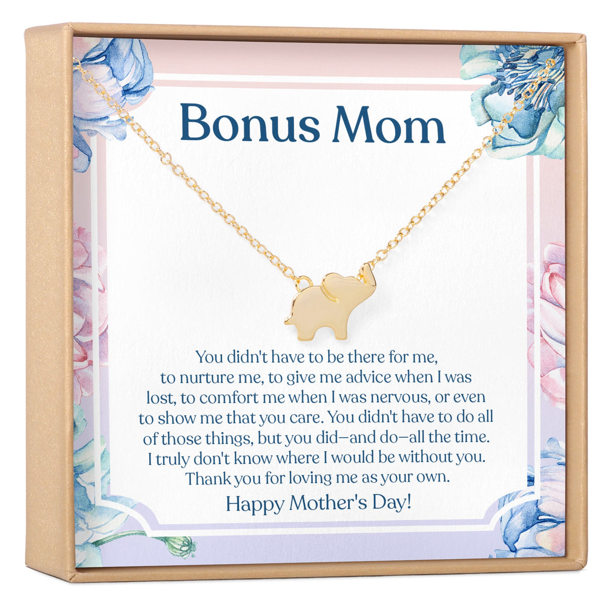 Mother&#39;s Day Elephant Pendant Necklace - Dear Ava