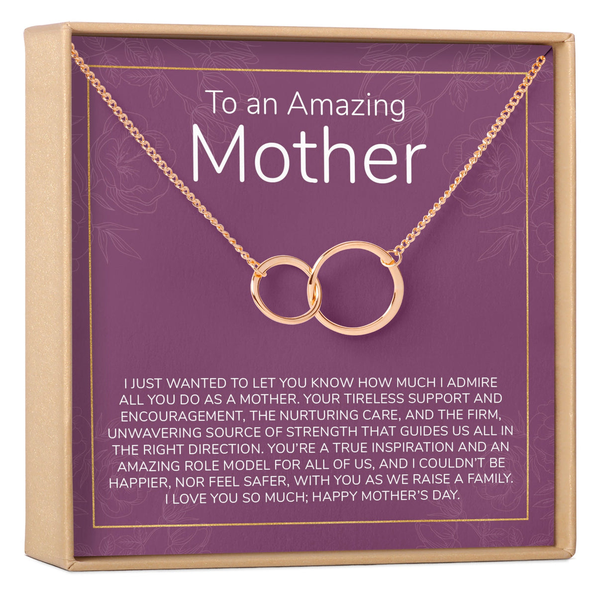 Mother&#39;s Day Gift From Husband Double Circles Necklace - Dear Ava