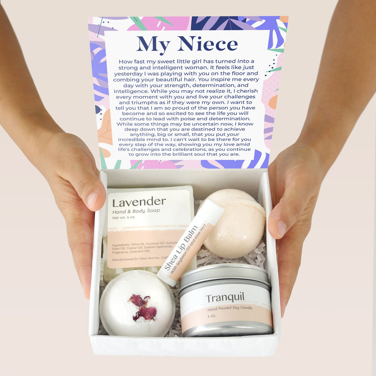 Niece Pearl Necklace Gift Box Set - Dear Ava