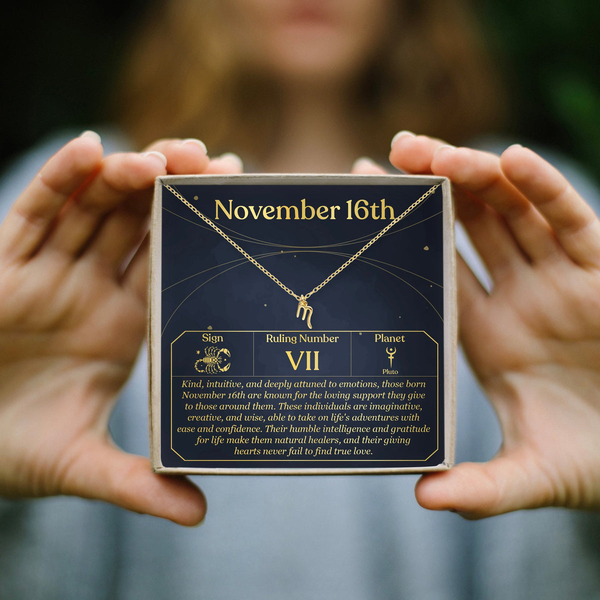 November 16th Scorpio Necklace - Dear Ava