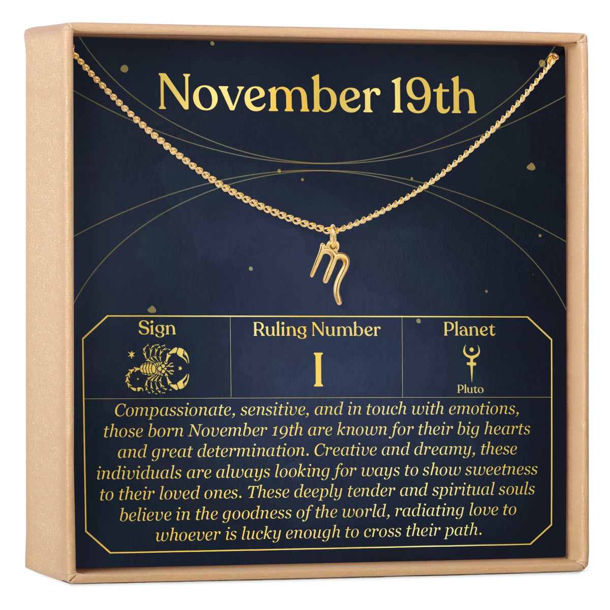 November 19th Scorpio Necklace - Dear Ava