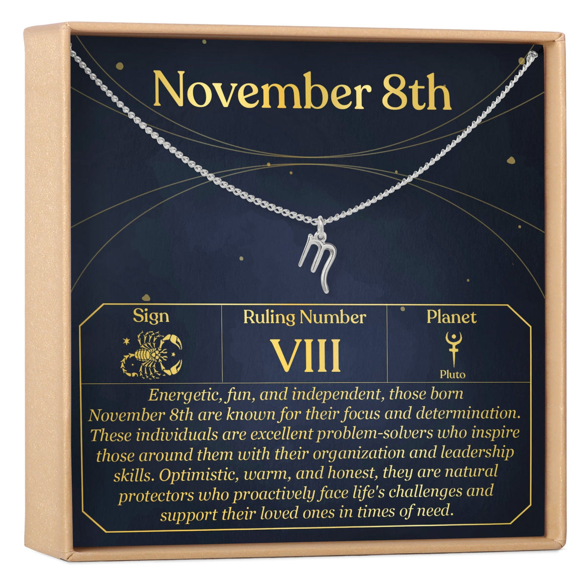 November 8th Scorpio Necklace - Dear Ava