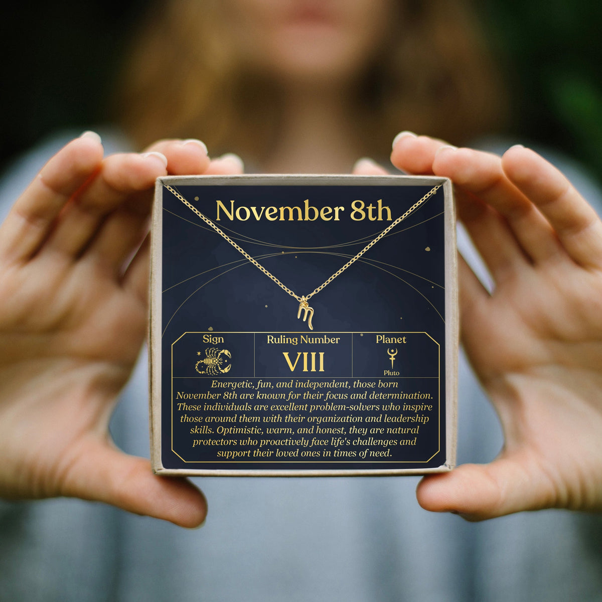 November 8th Scorpio Necklace - Dear Ava