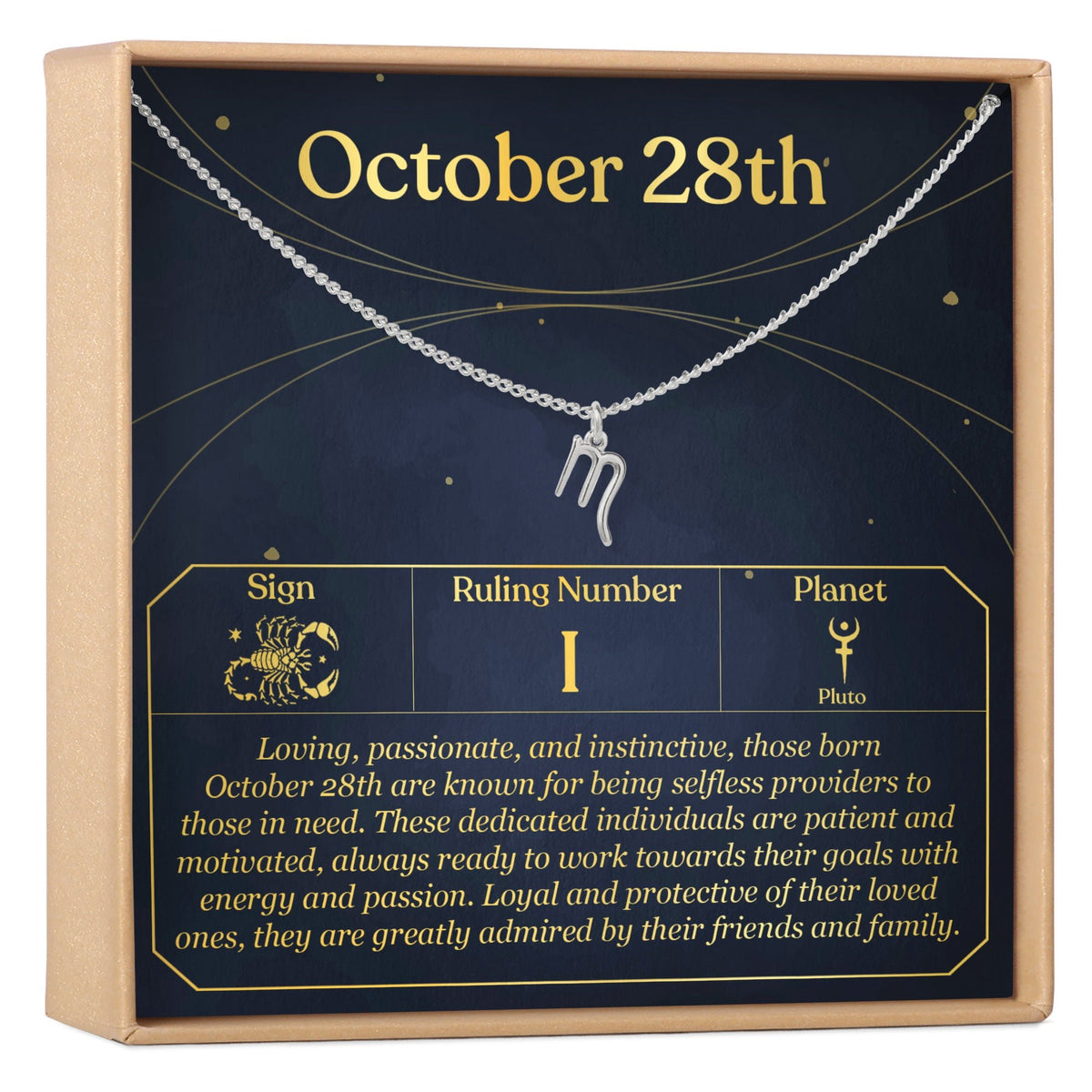 October 28th Scorpio Necklace - Dear Ava