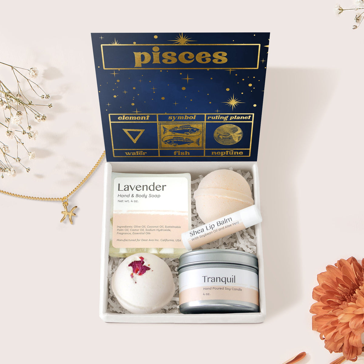 Pisces Zodiac Gift Box Set - Dear Ava