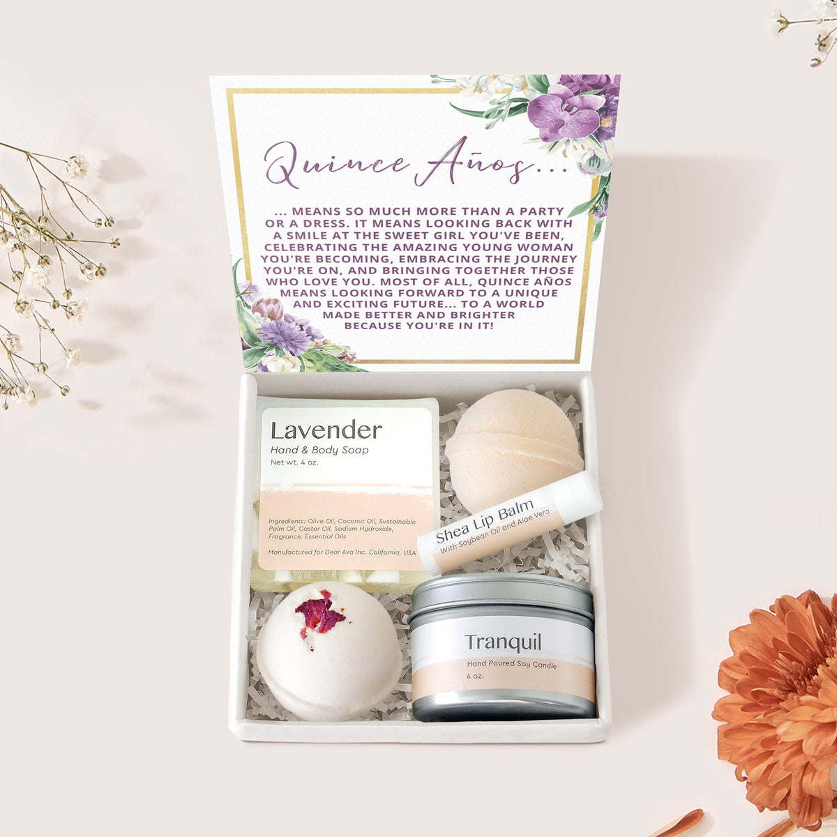 Quinceañera Spa Gift Box - Dear Ava