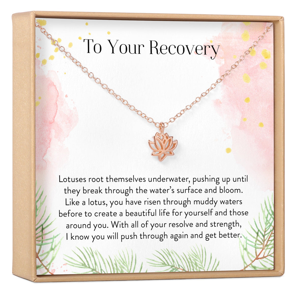 Recovery Lotus Necklace - Dear Ava