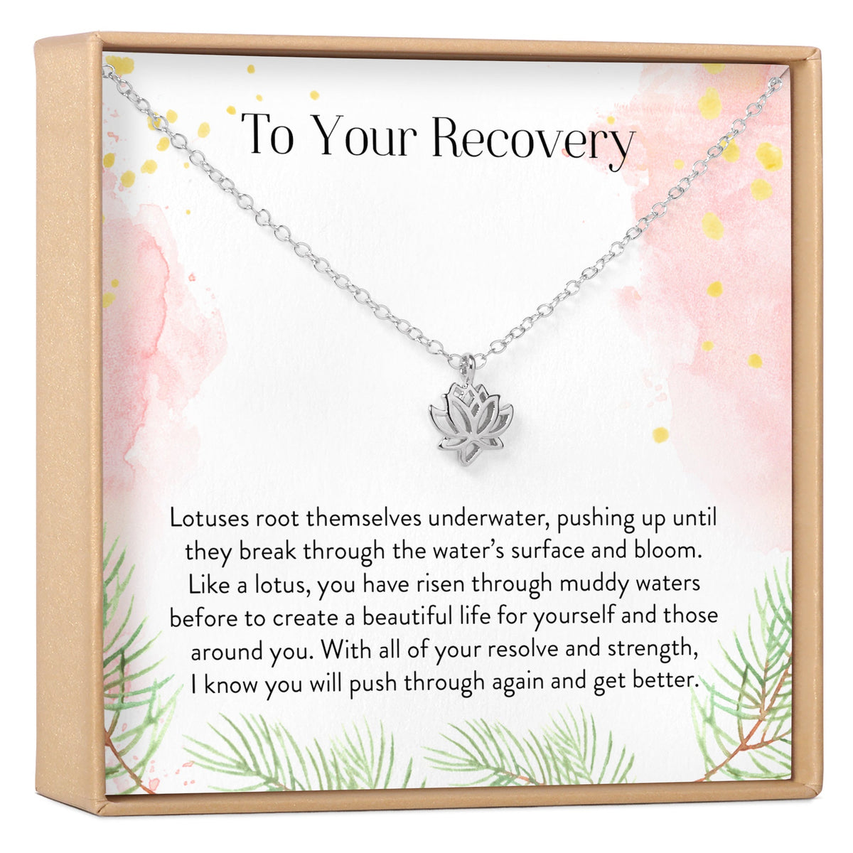 Recovery Lotus Necklace - Dear Ava