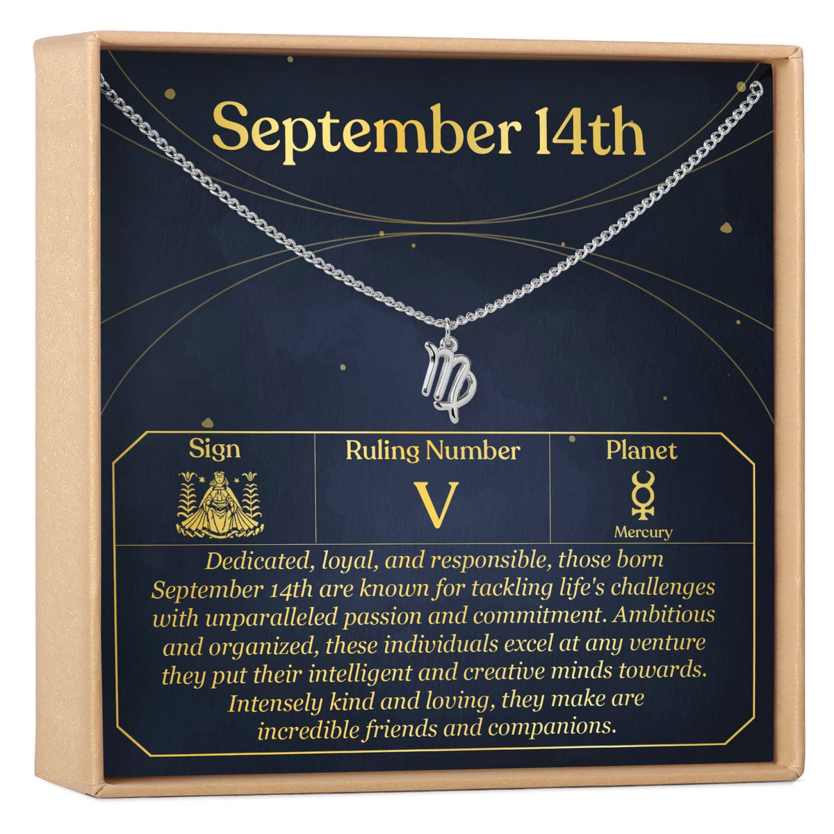 September 14th Virgo Necklace - Dear Ava