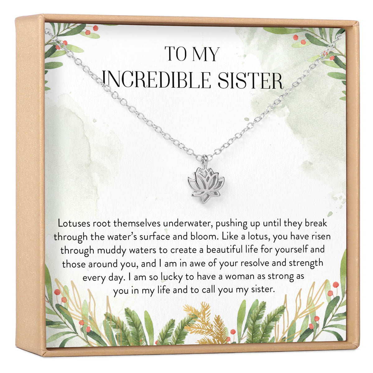 Sister Lotus Necklace - Dear Ava