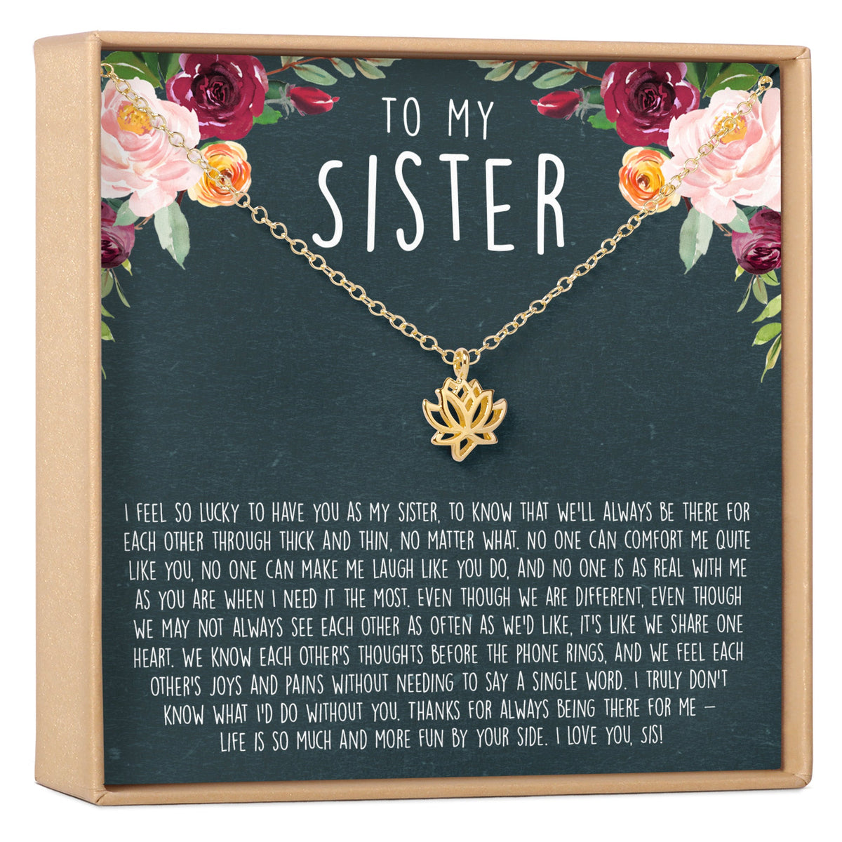 Sister Lotus Necklace - Dear Ava