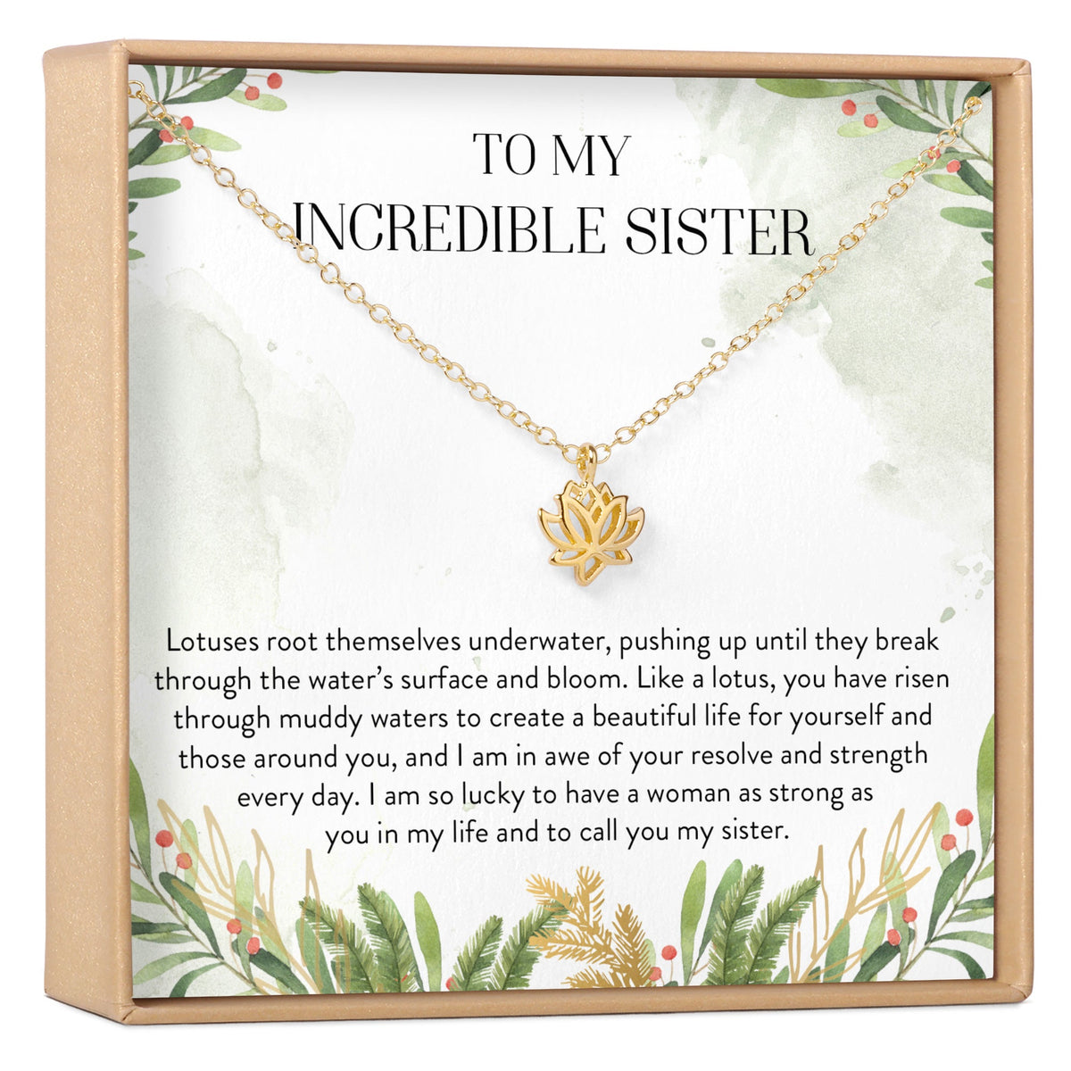 Sister Lotus Necklace - Dear Ava