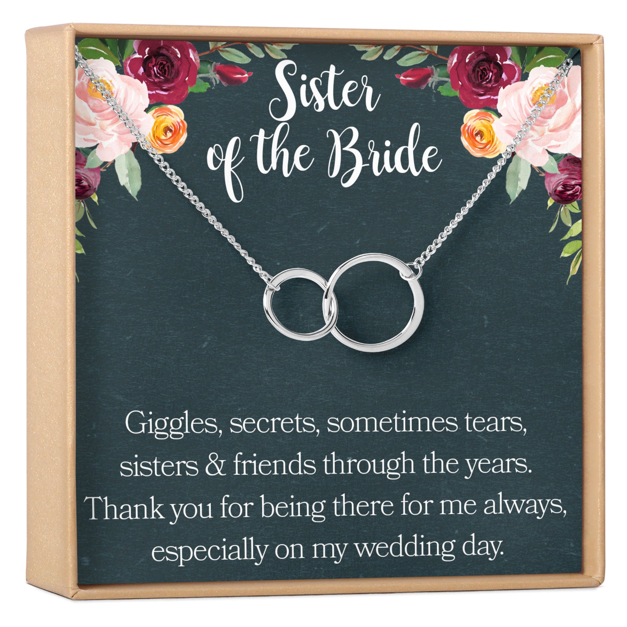 Sister of the Bride Gift Necklace: Sister Wedding Gift, Maid of