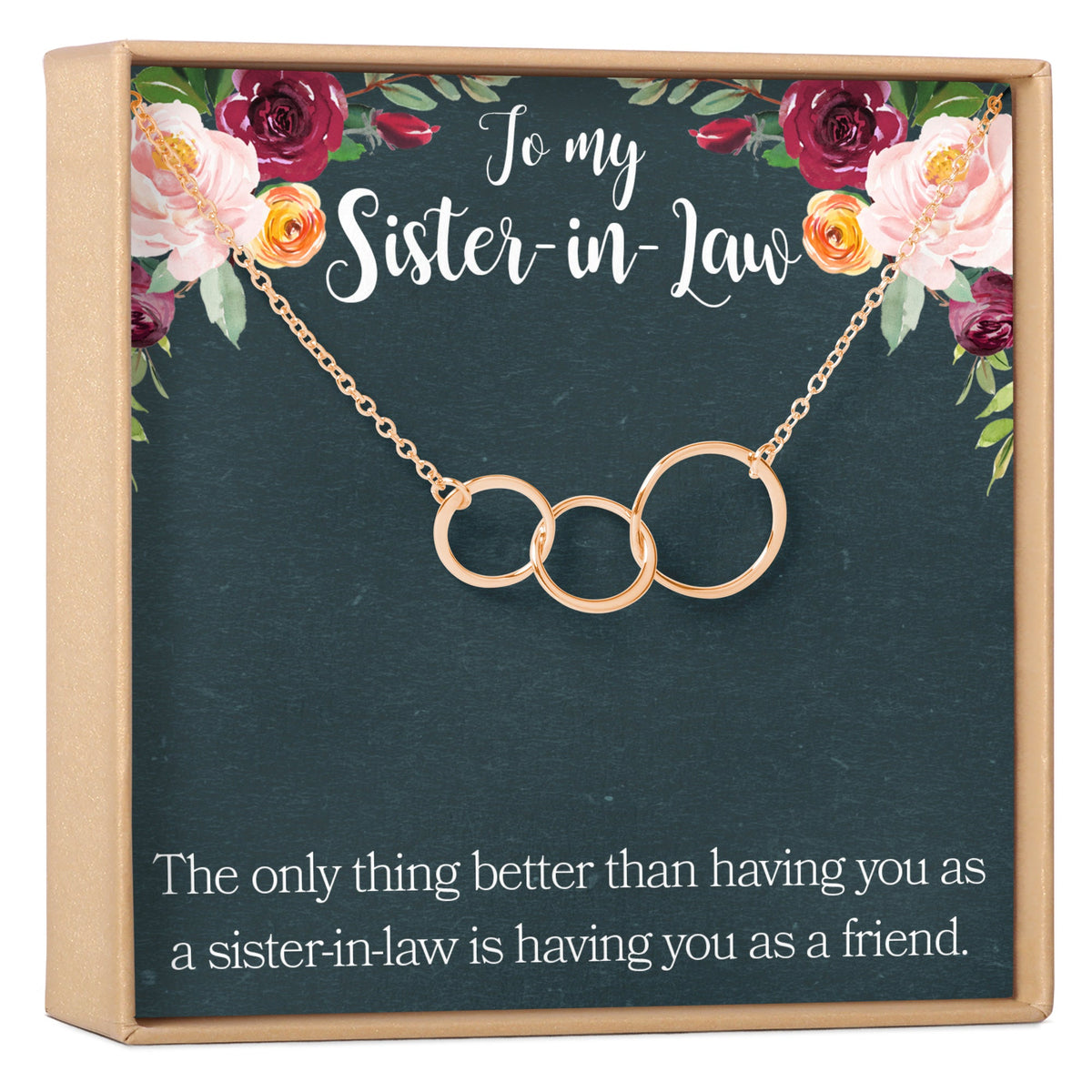 Sister of the Groom Triple Circles Necklace - Dear Ava