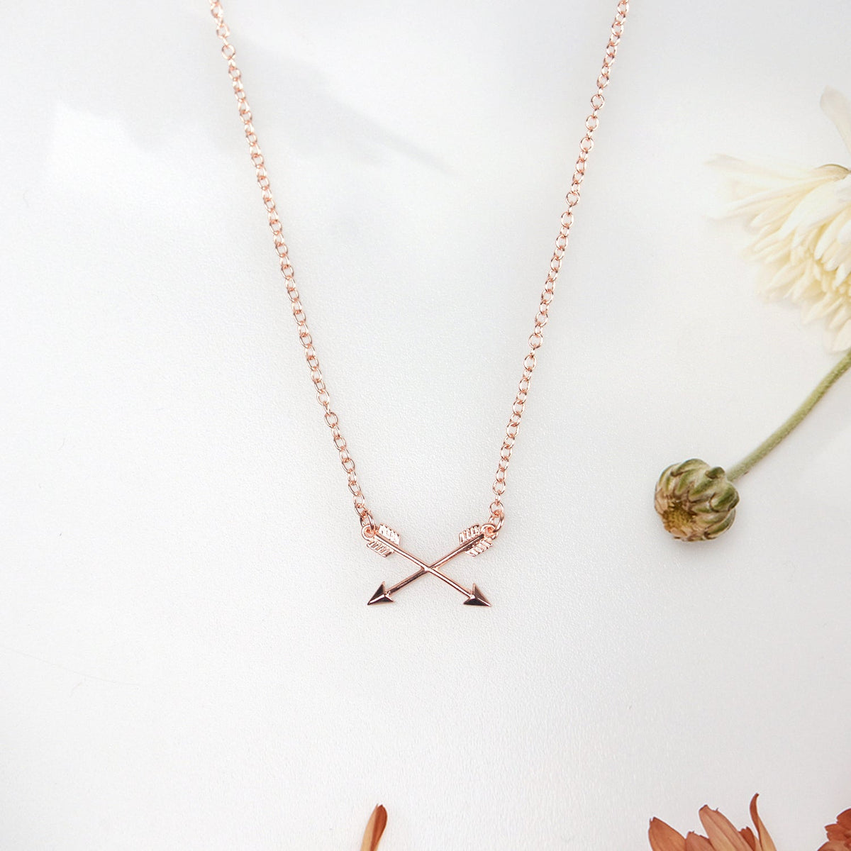 Sisters Double Intersecting Arrows Necklace - Dear Ava