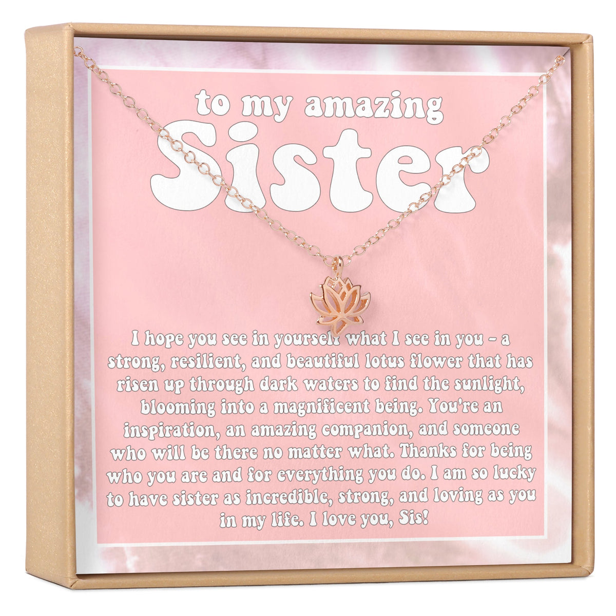 Sisters Lotus Necklace - Dear Ava