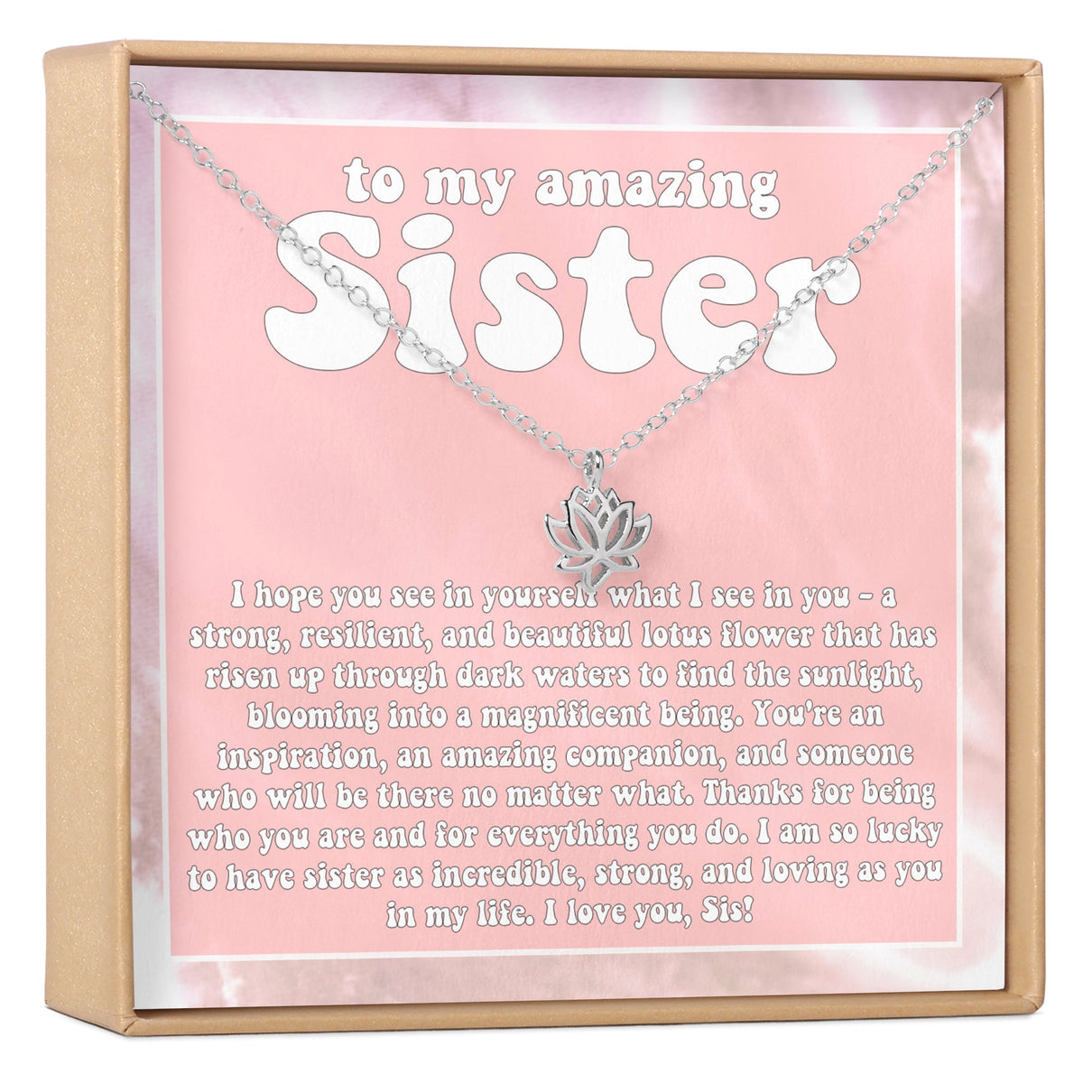 Sisters Lotus Necklace - Dear Ava