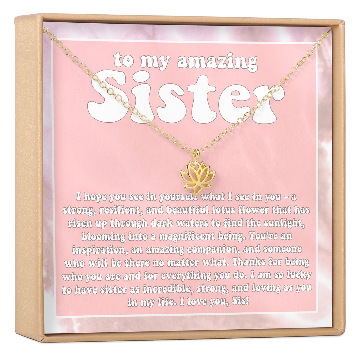 Sisters Lotus Necklace - Dear Ava