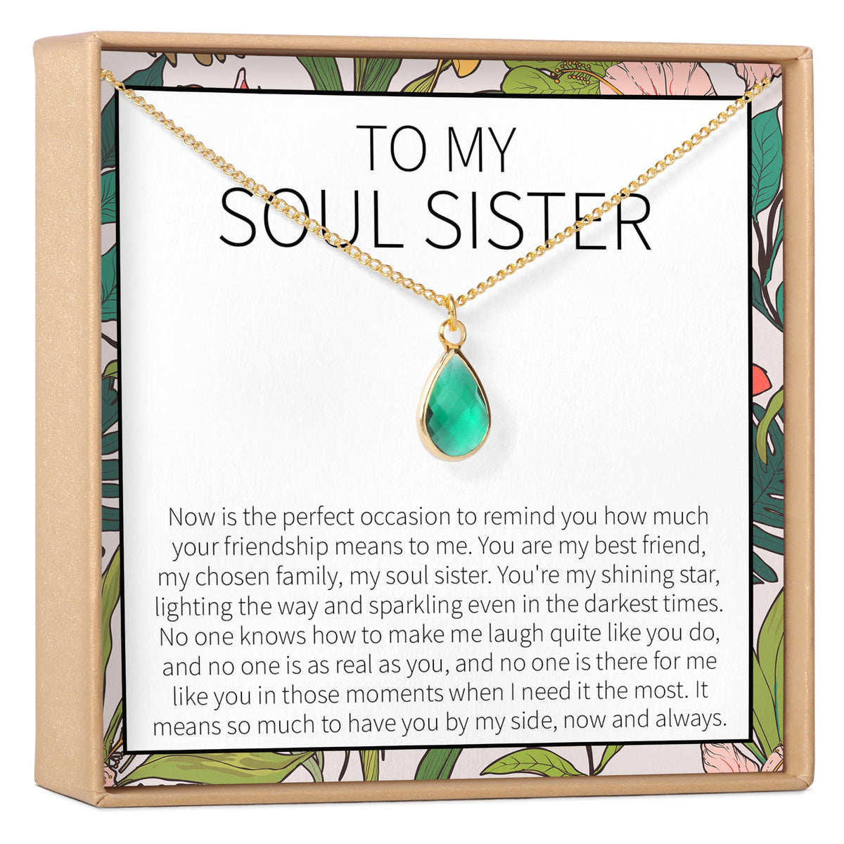 Soul Sisters August Birthstone Necklace - Dear Ava