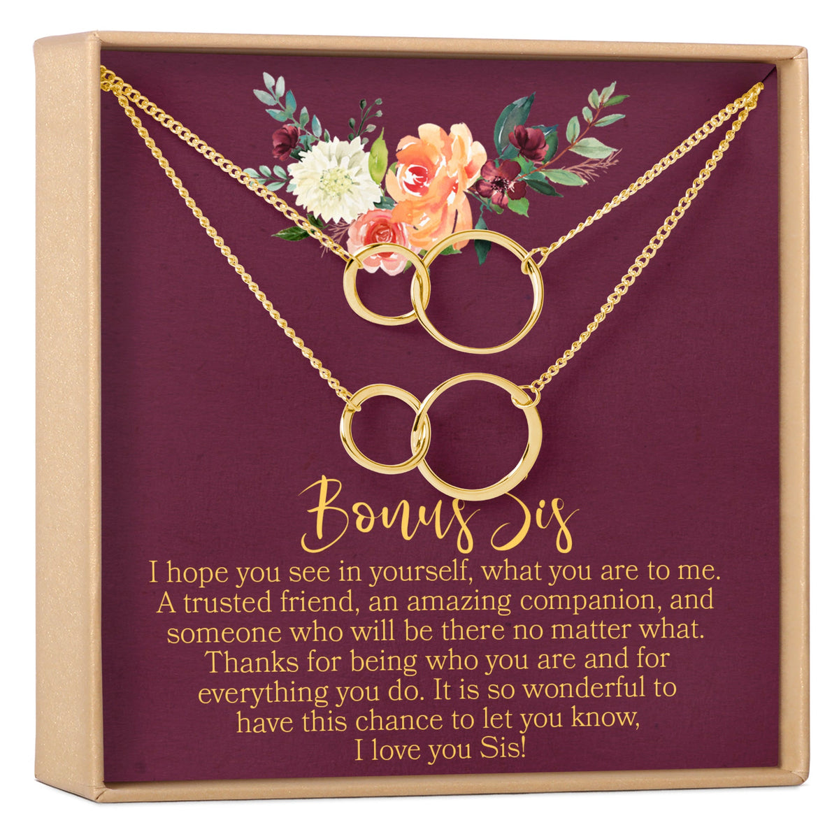 Soul Sisters Double Circles Necklace Set - Dear Ava