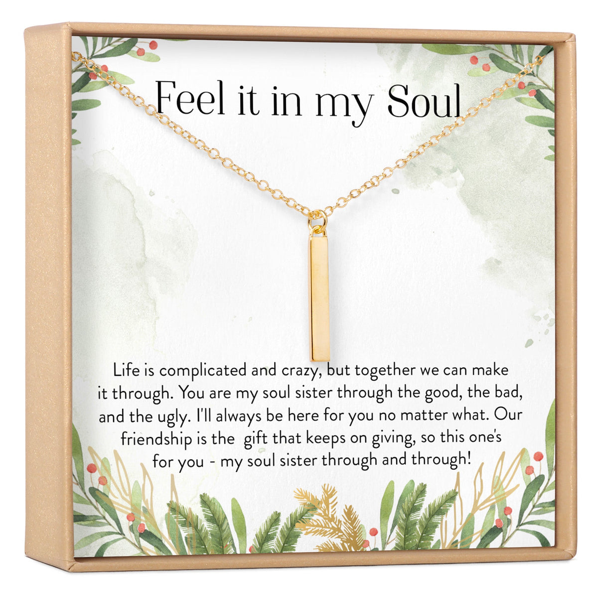 Soul Sisters Vertical Bar Necklace - Dear Ava