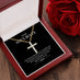 Cross 1 (gold) + wooden box with light