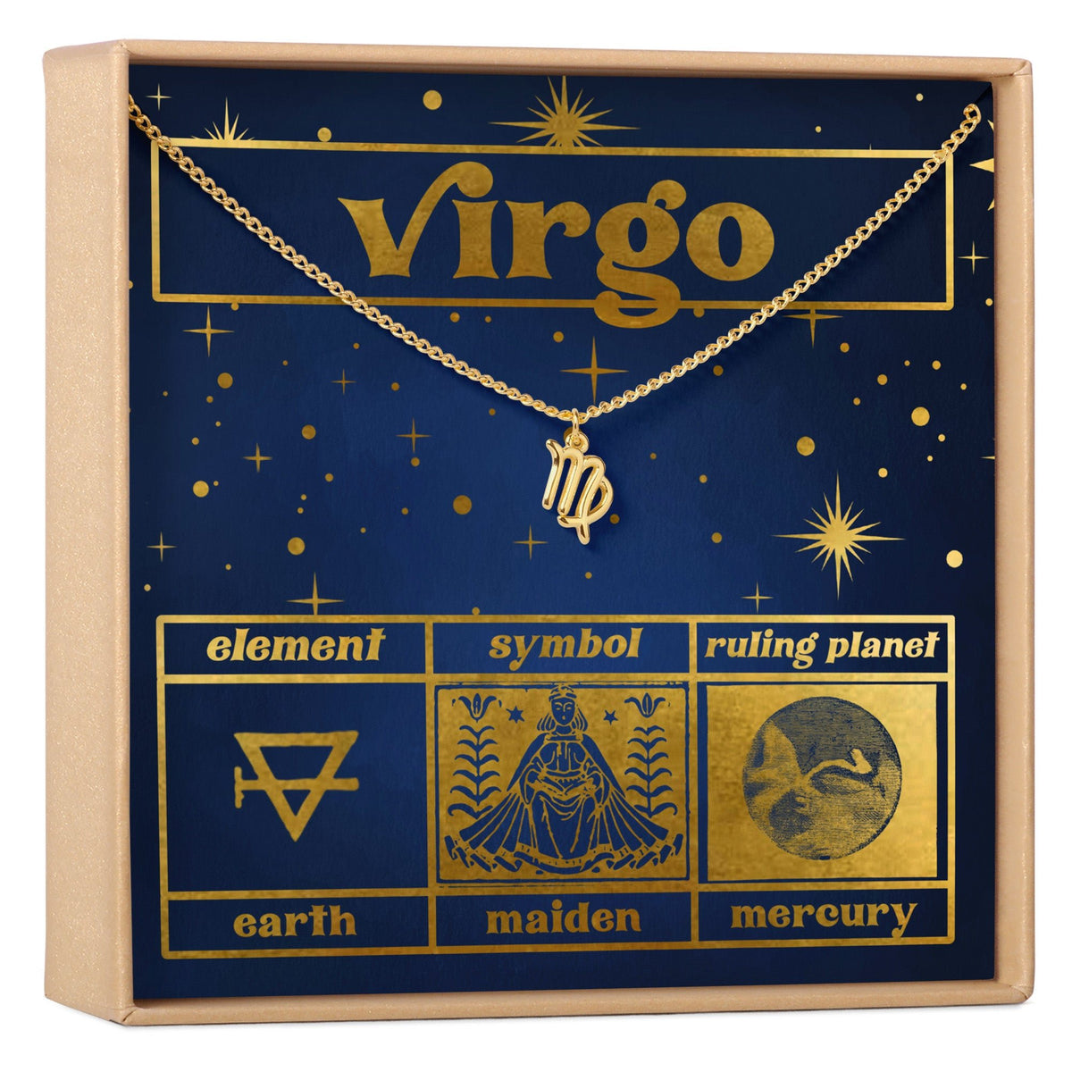 Starry Night Virgo Zodiac Necklace - Dear Ava