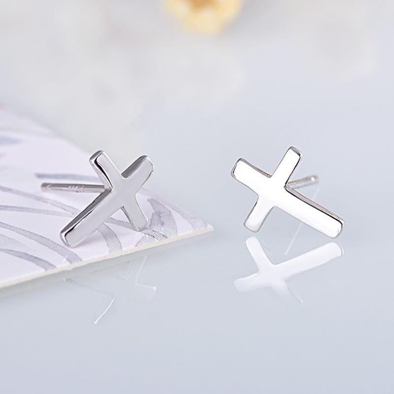 Sterling Silver Cross Earrings - Dear Ava
