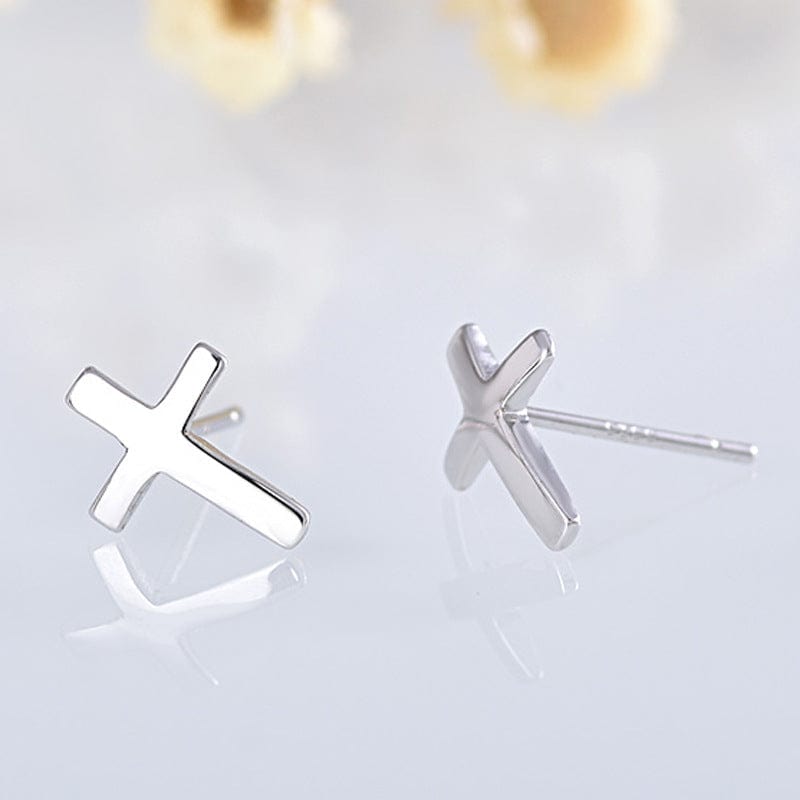 Sterling Silver Cross Earrings - Dear Ava
