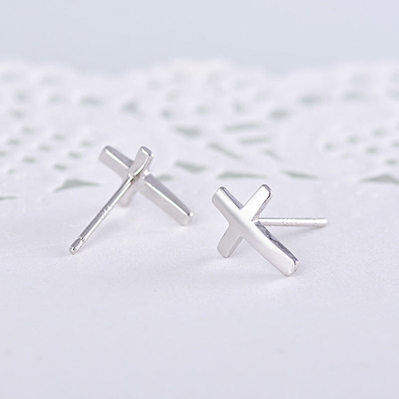 Sterling Silver Cross Earrings - Dear Ava