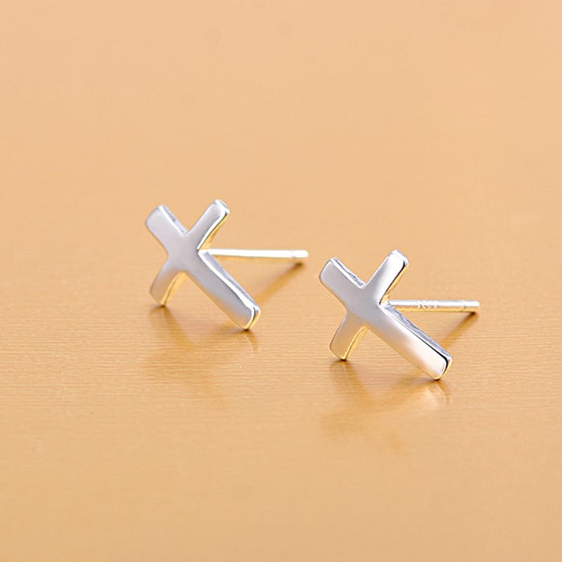 Sterling Silver Cross Earrings - Dear Ava