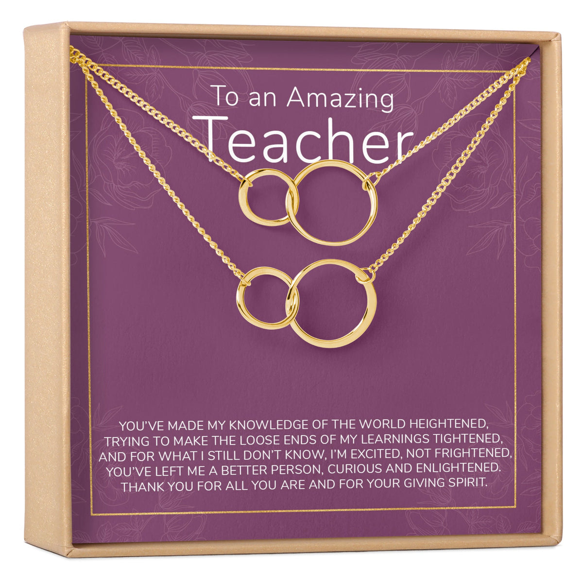 Teacher Necklace, Multiple Styles - Dear Ava