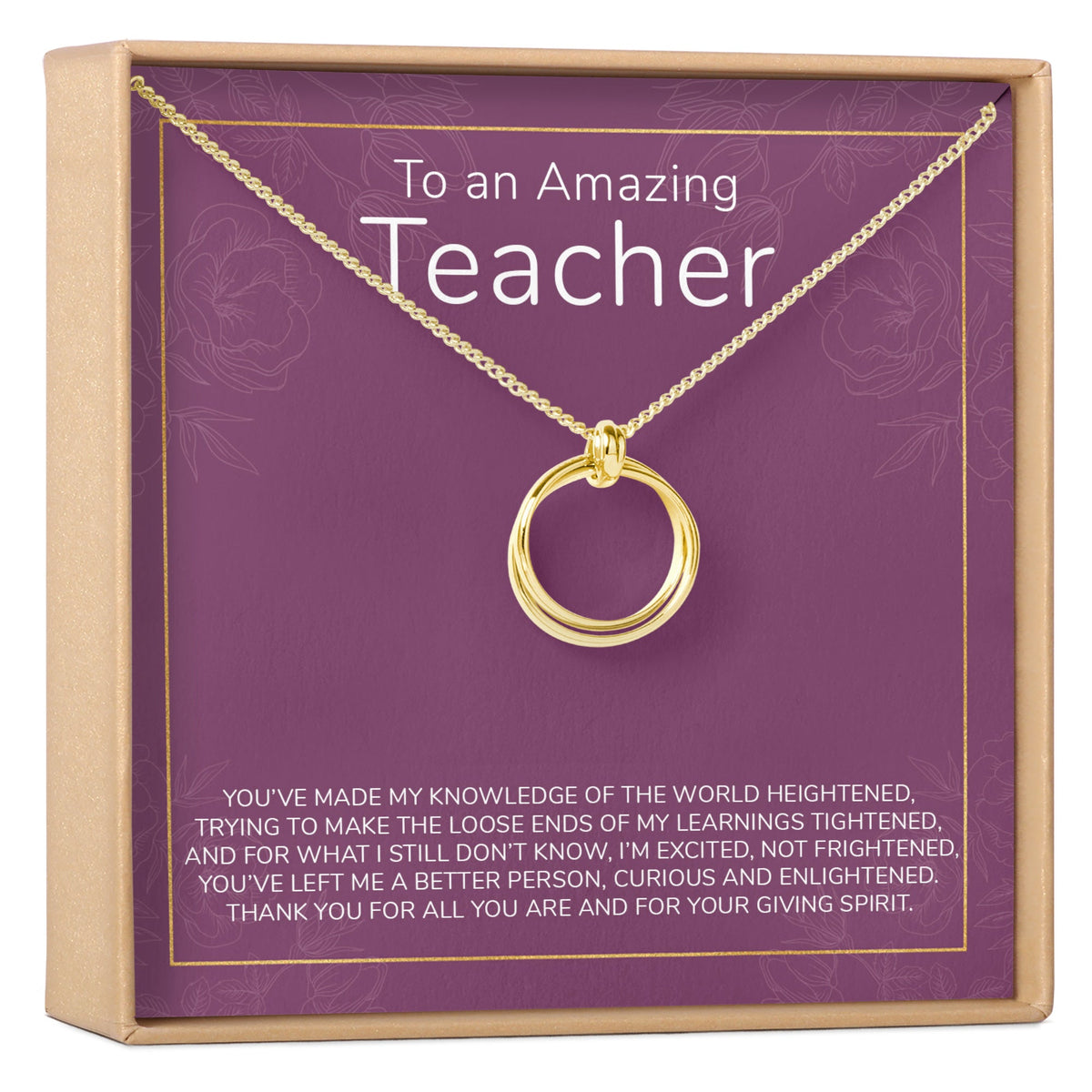 Teacher Necklace, Multiple Styles - Dear Ava