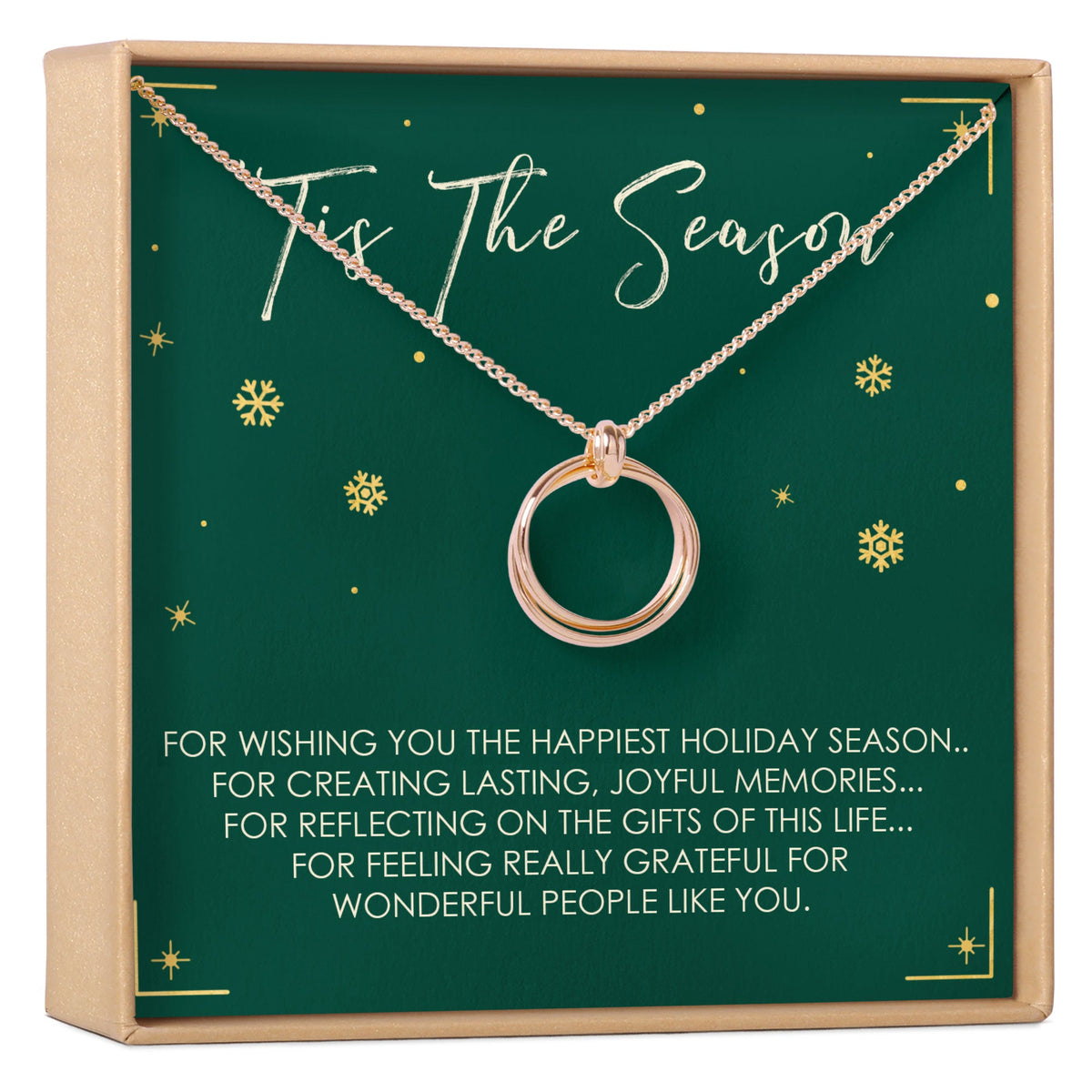 Tis the season Linked Circles Necklace - Dear Ava