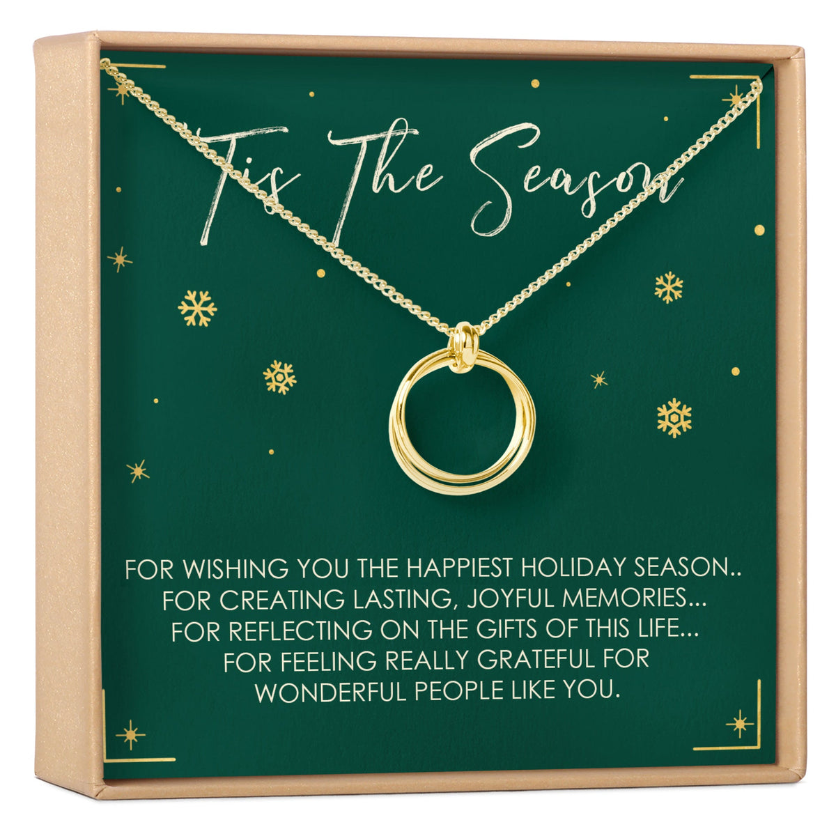 Tis the season Linked Circles Necklace - Dear Ava