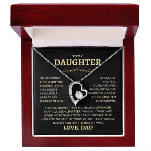 To My Daughter From Dad, Forever Love Necklace - Dear Ava