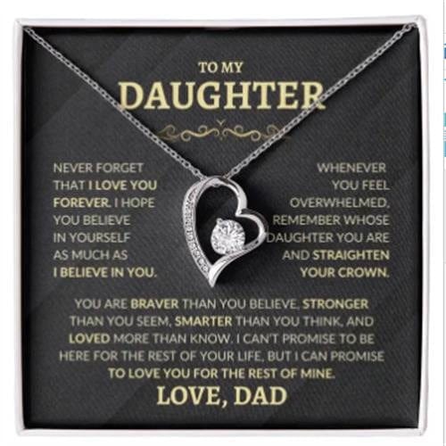 To My Daughter From Dad, Forever Love Necklace - Dear Ava