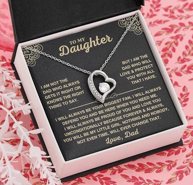 To My Daughter, From Dad, Unconditional Love Necklace - Dear Ava