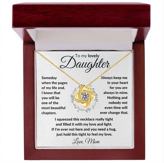 To My Daughter From Mom, Feel My Love Necklace - Dear Ava