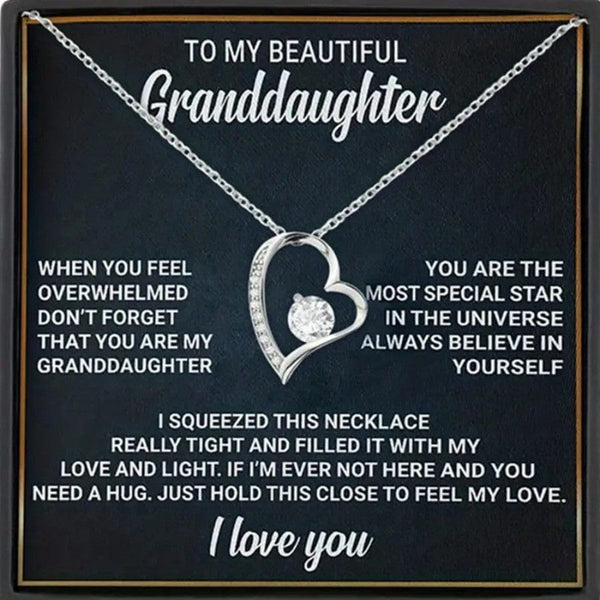 To my Granddaughter, Heart Necklace
