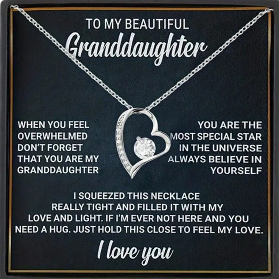 To my Granddaughter, Heart Necklace - Dear Ava