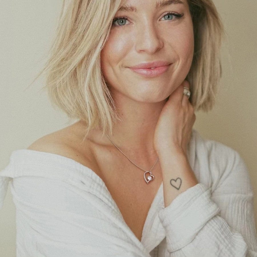 To my Granddaughter, Heart Necklace - Dear Ava