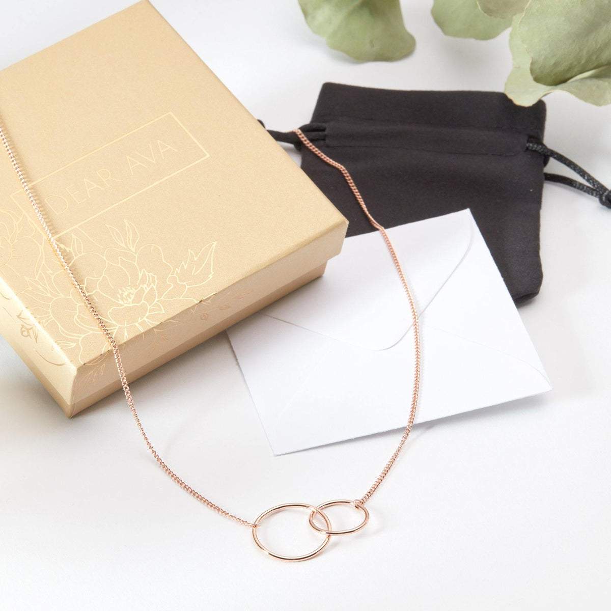 Two Interlocking Circles Necklace - Dear Ava